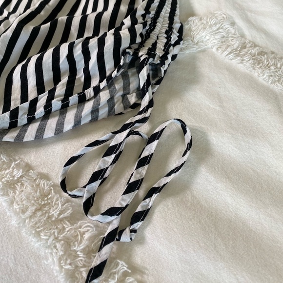 Dr2 Black and White Striped Button Down Blouse - Picture 7 of 7